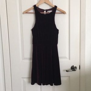 Crushed Velvet Maroon Dress